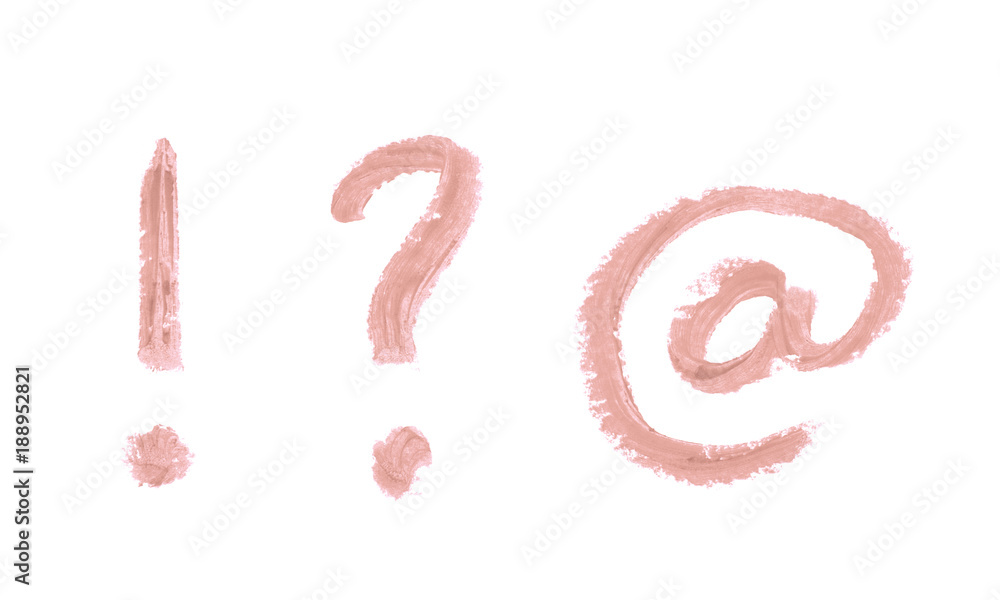 Set of three symbols isolated