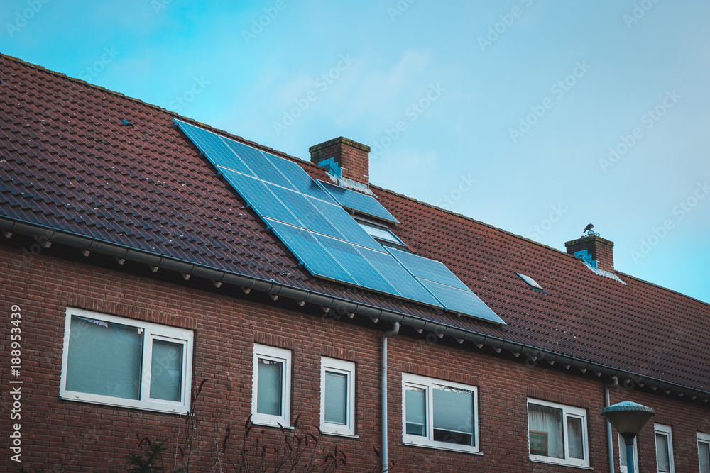 Solar panels on a roof