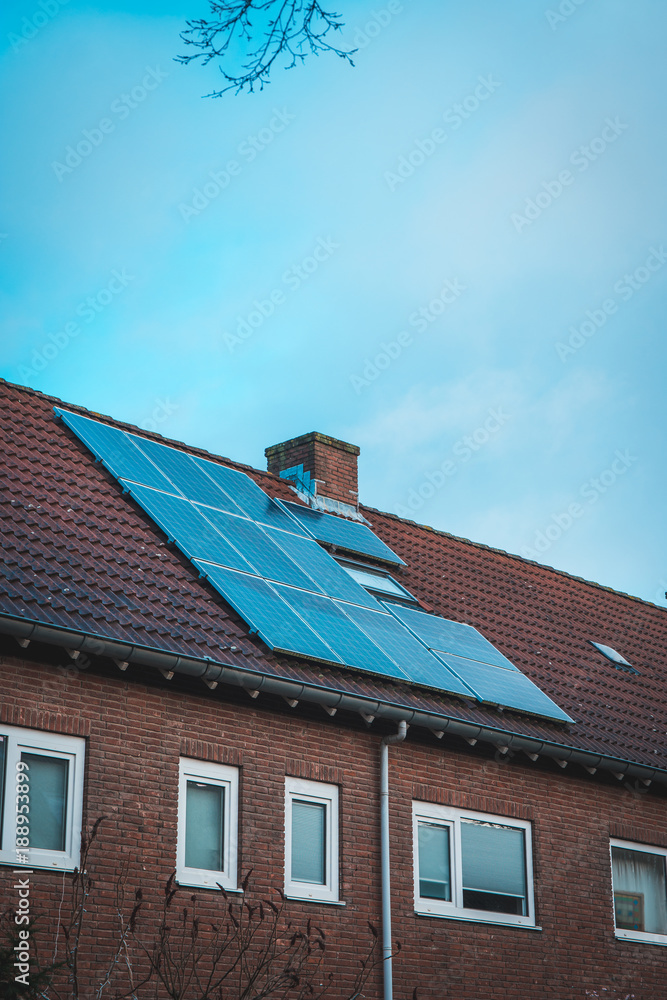 Solar panels on a roof