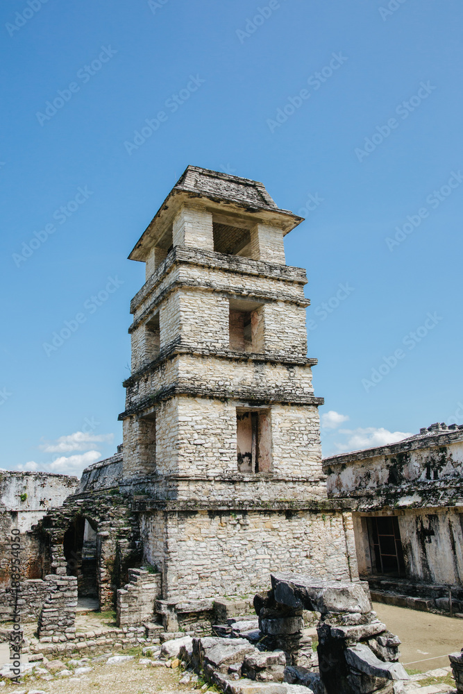 Naklejka premium Mayan archeological site in Palenque Mexico