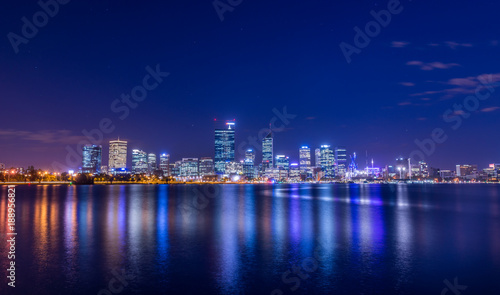 perth city skyline at night