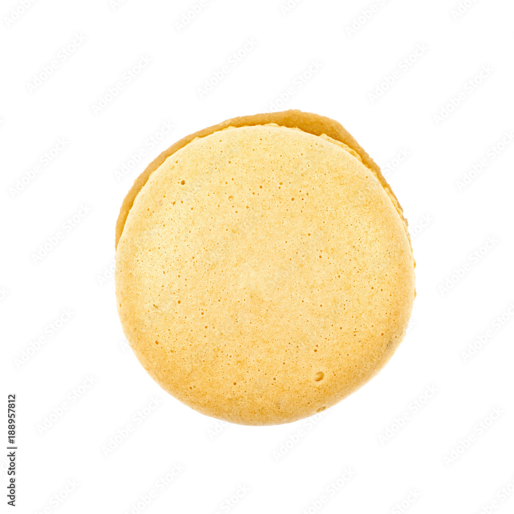 Single macaron cookie isolated Single macaron cookie isolated