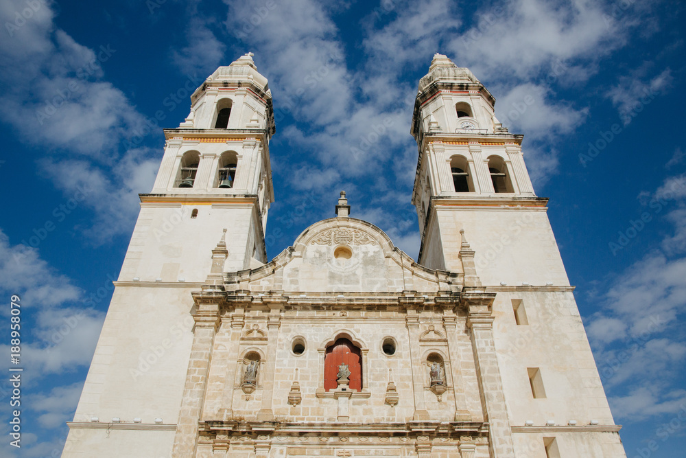 Cathedral in Campeche Mexico