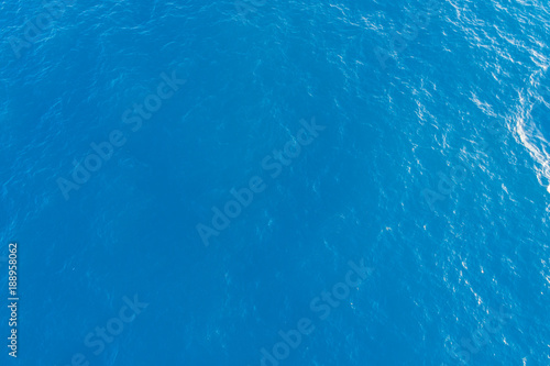 Aerial view of the turquoise water surface