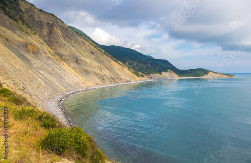 View of Utrish Nature Reserve of foothills of the Caucasus and the Black sea, Krasnodar region, Russia