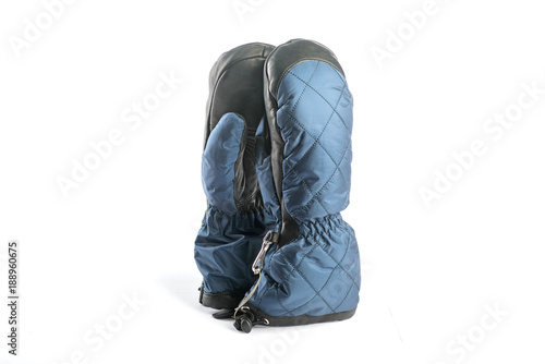 winter gloves isolated on white background