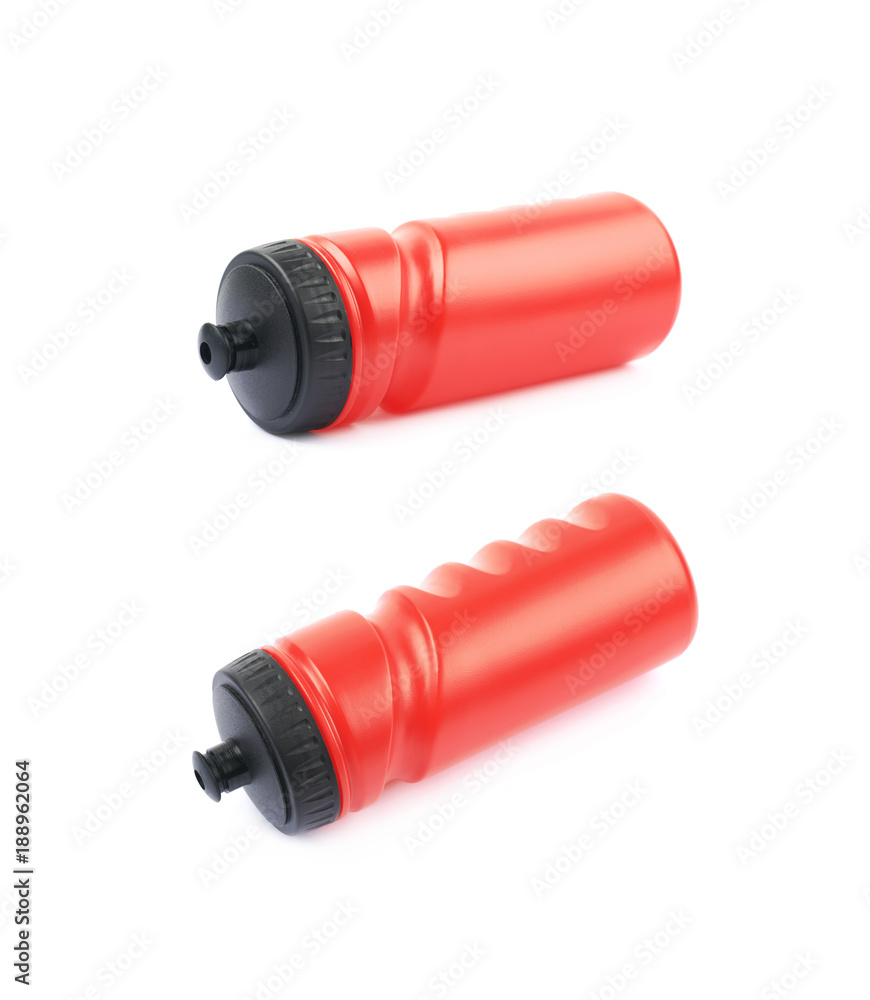 Plastic sport water bottle isolated Plastic sport water bottle isolated