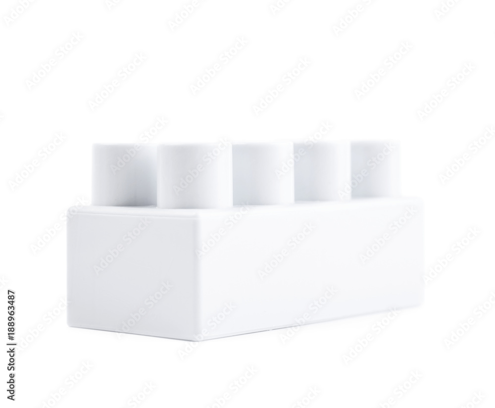 Single toy construction block isolated Single toy construction block isolated