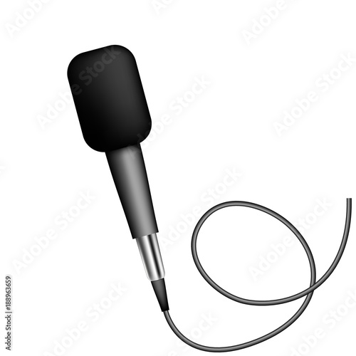 Microphone isolated on a white background.