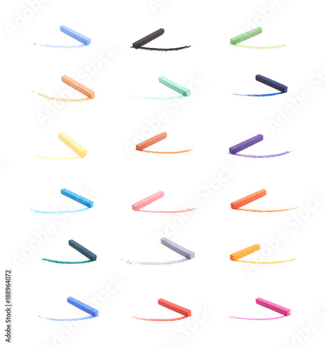 Pastel crayon chalk isolated