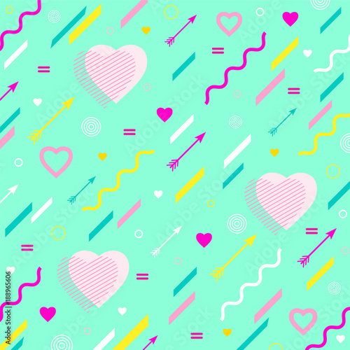 The  pastel background  with hearts  and arrows for Valentine's Day or weddings