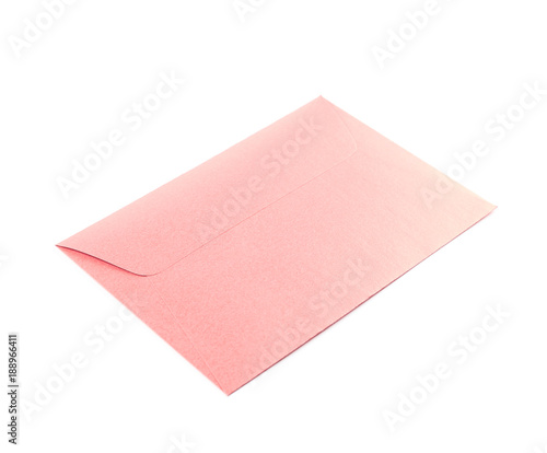 Closed paper envelope isolated