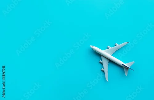 Obraz Model samolotu, samolot w niebieskim pastelowym kolorze