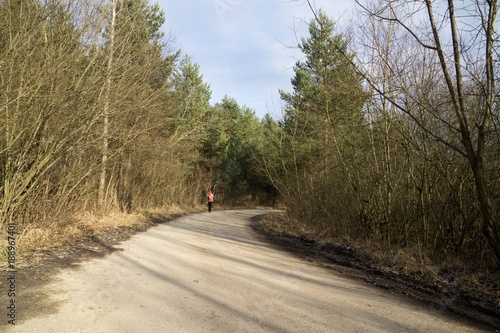 Woman walking in the forest. Slovakia © Valeria