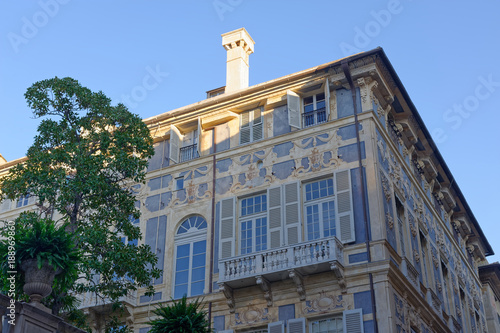 Genova, Liguria, Italia,  cattedrale e palazzi storici photo