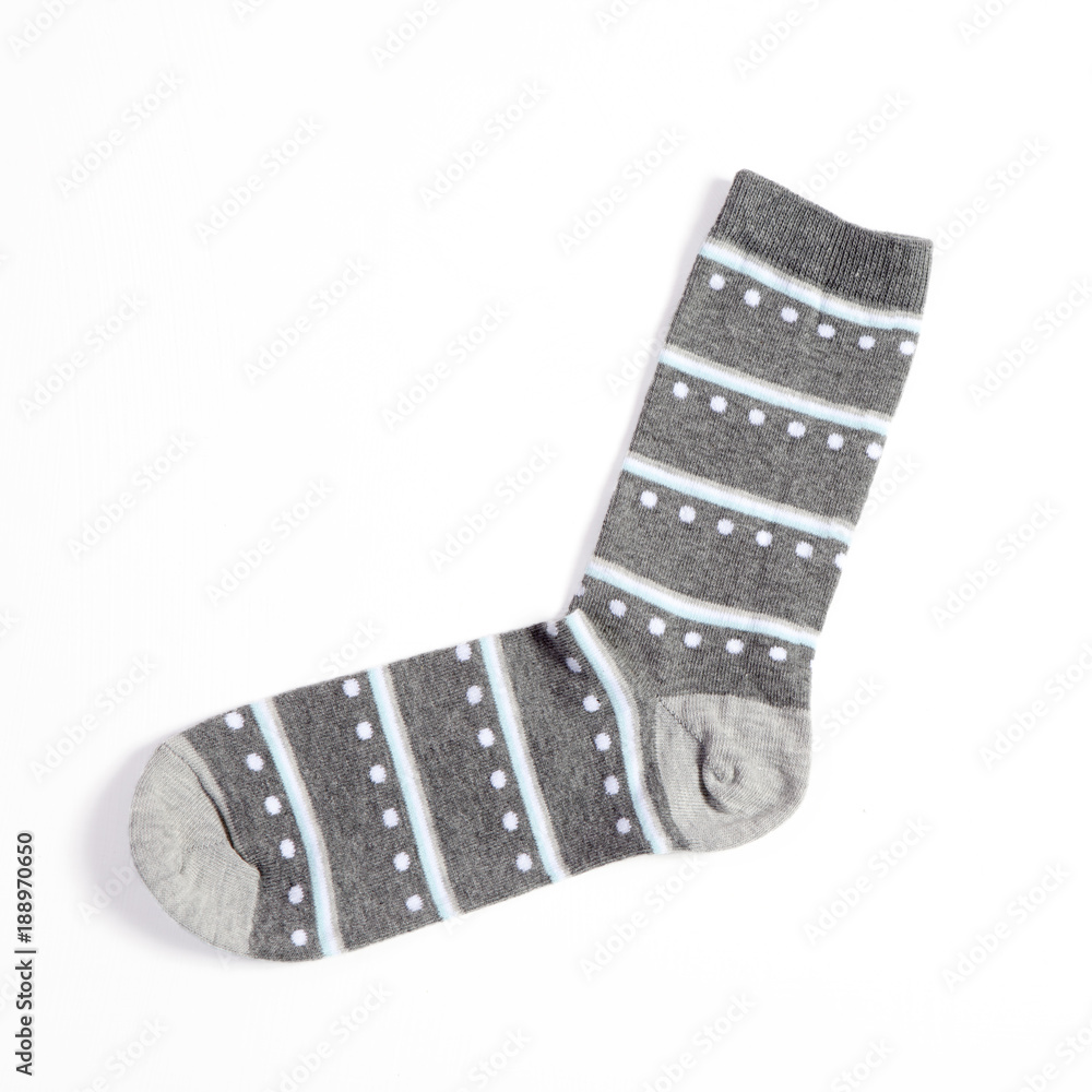 blue striped socks on white background blue striped socks on white background