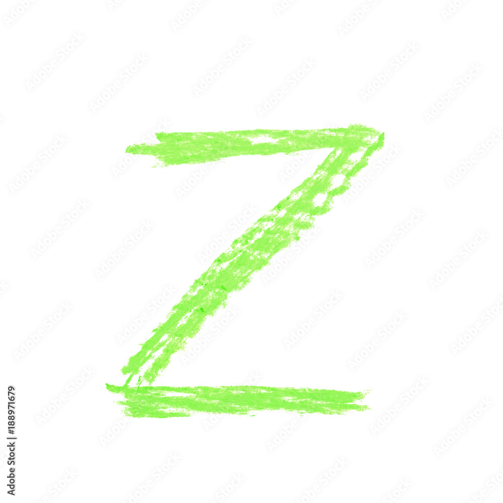 Obraz premium Single hand drawn letter isolated