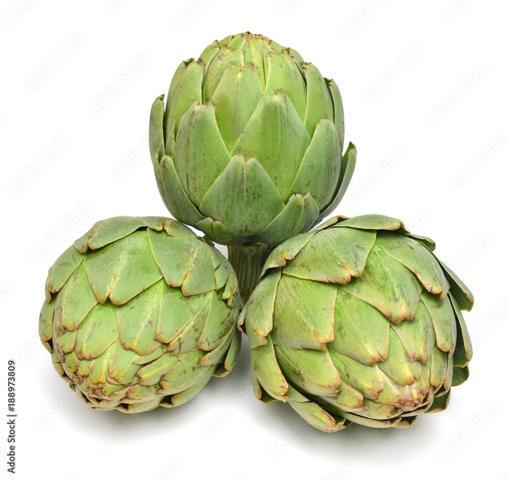 Obraz premium Artichokes Isolated on White