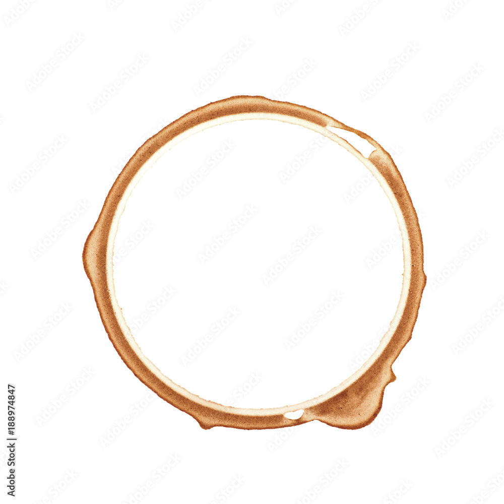 Round coffee stain isolated Round coffee stain isolated