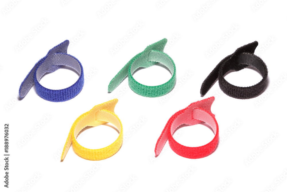 Colored velcro clamps