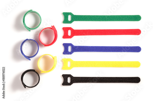 Bild auf Leinwand Colored velcro clamps