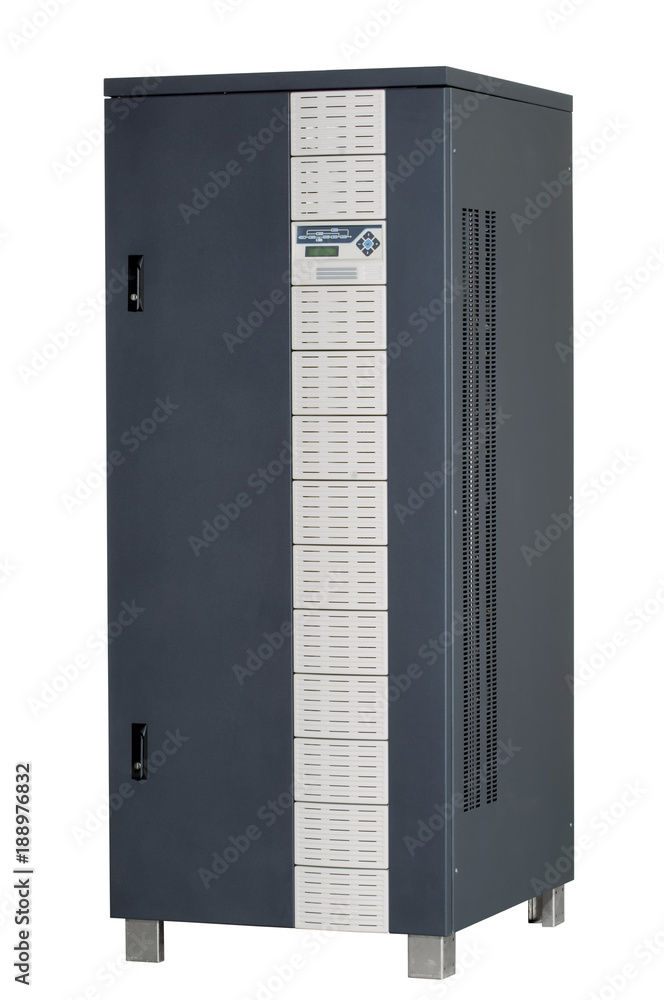 Electrical enclosure with its door closed. Electrical enclosure with its door closed.