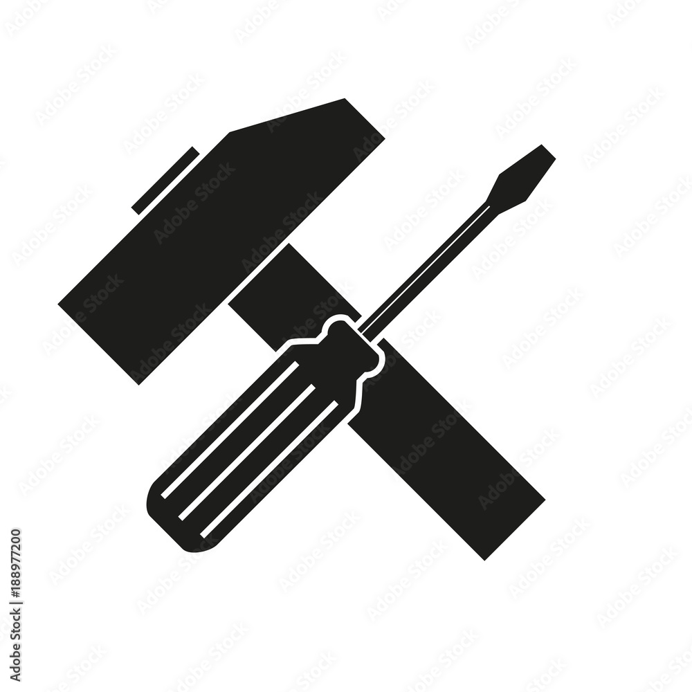 Hummer with screwdriver icon Hummer with screwdriver icon