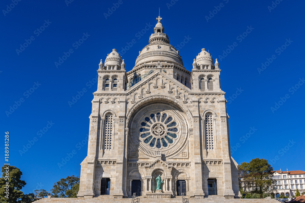 Santa Luzia Basilica on the mount in Viana do Castelo city, Portugal