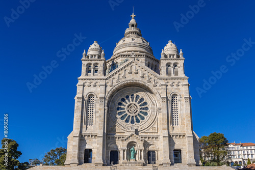 Santa Luzia Basilica on the mount in Viana do Castelo city, Portugal