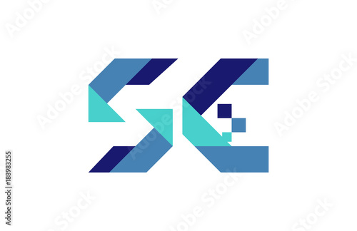 SC Digital Ribbon Letter Logo