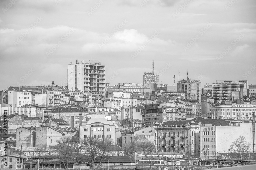 Belgrade, Serbia February 28, 2014: View of the panorama of Belgrade