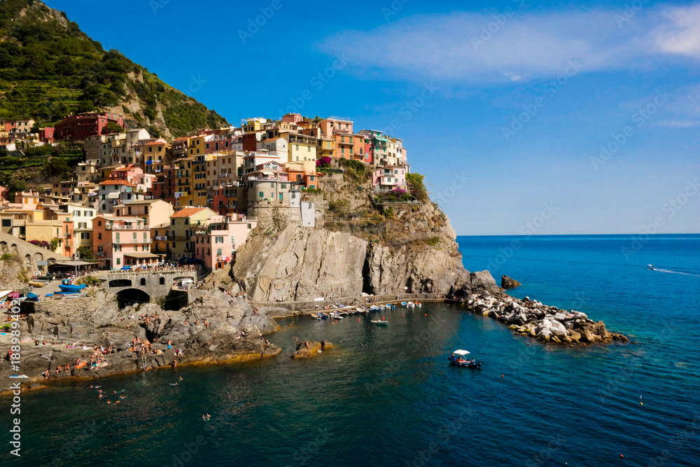 Sunny summer in Cinque Terre, Italy's most popular place
