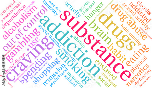 Substance Word Cloud on a white background. 
