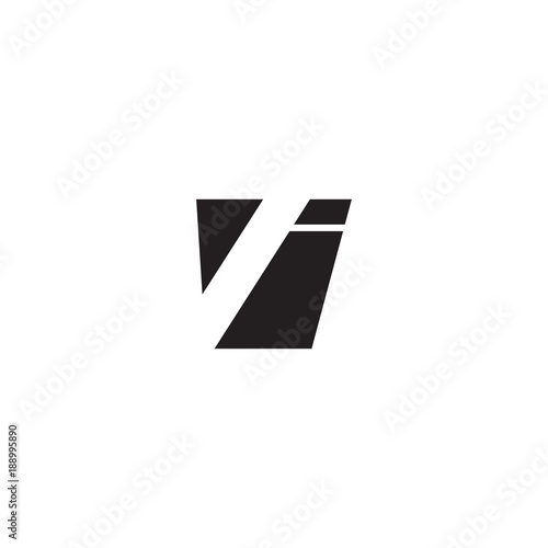 Free Download Initial letter VI, negative space logo, simple black color - GFXLoad