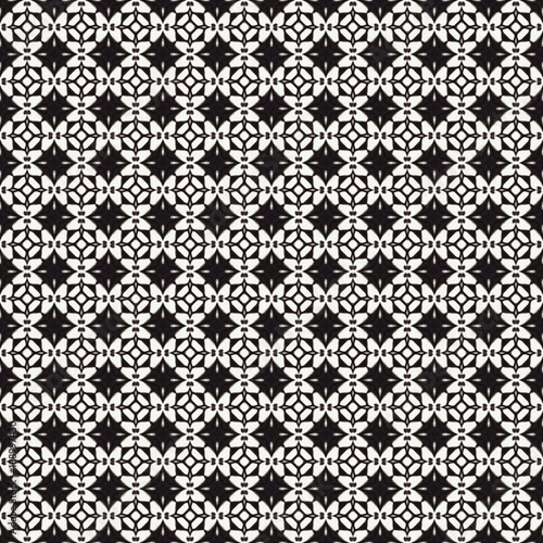 Geometric pattern in repeat. Fabric print. Seamless background, mosaic ornament, ethnic style.