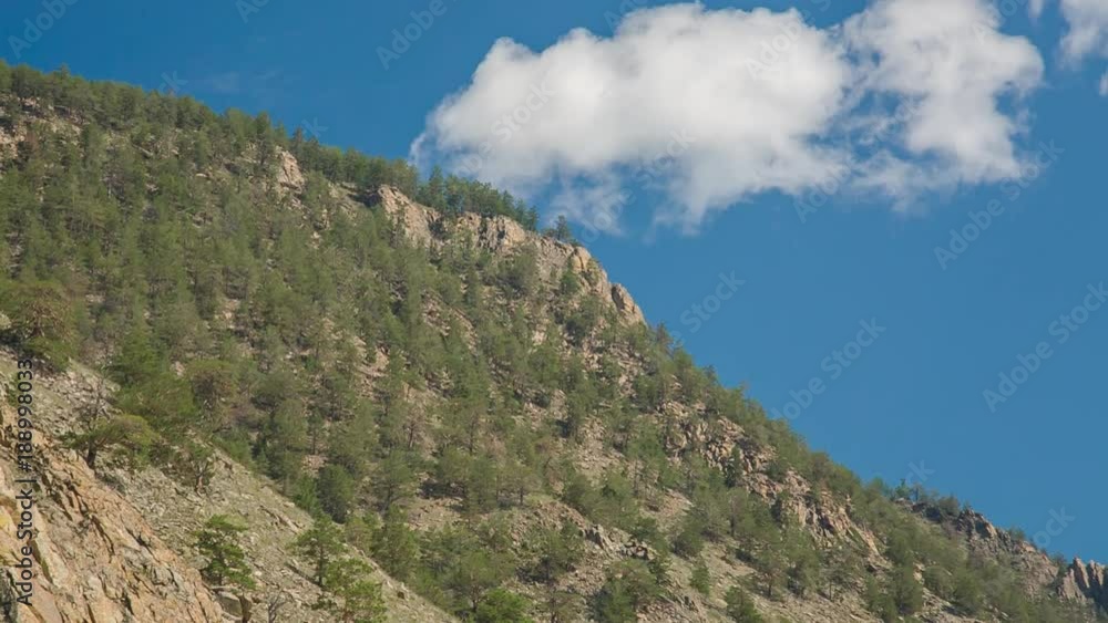 ProRes. Baikal lake shore and rocks. Landscape.
