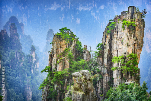 Landscape of Zhangjiajie. Located in Wulingyuan Scenic and Historic Interest Area, Hunan, china.
