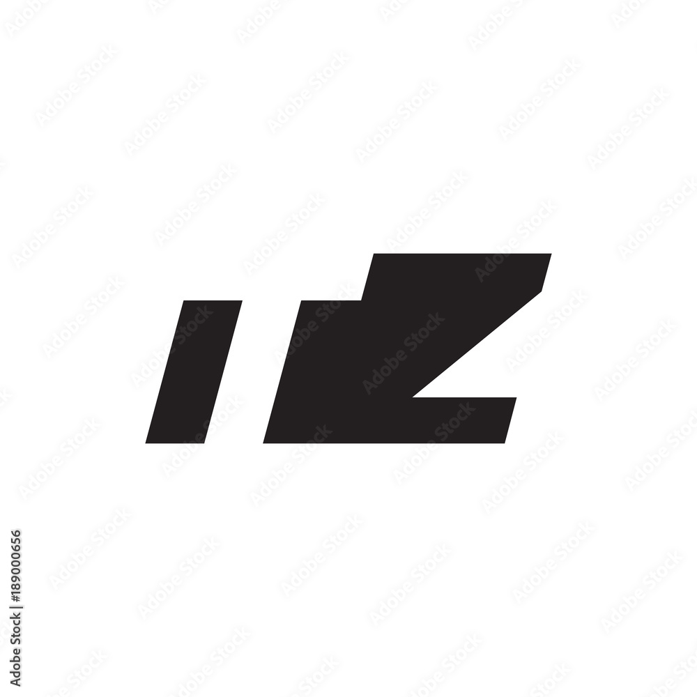 Initial letter TZ, negative space logo, simple black color Initial letter TZ, negative space logo, simple black color
