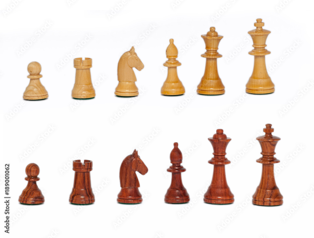 Wooden chess pieces. Chess, an ancient social game demanding to think. Wooden chess pieces. Chess, an ancient social game demanding to think.