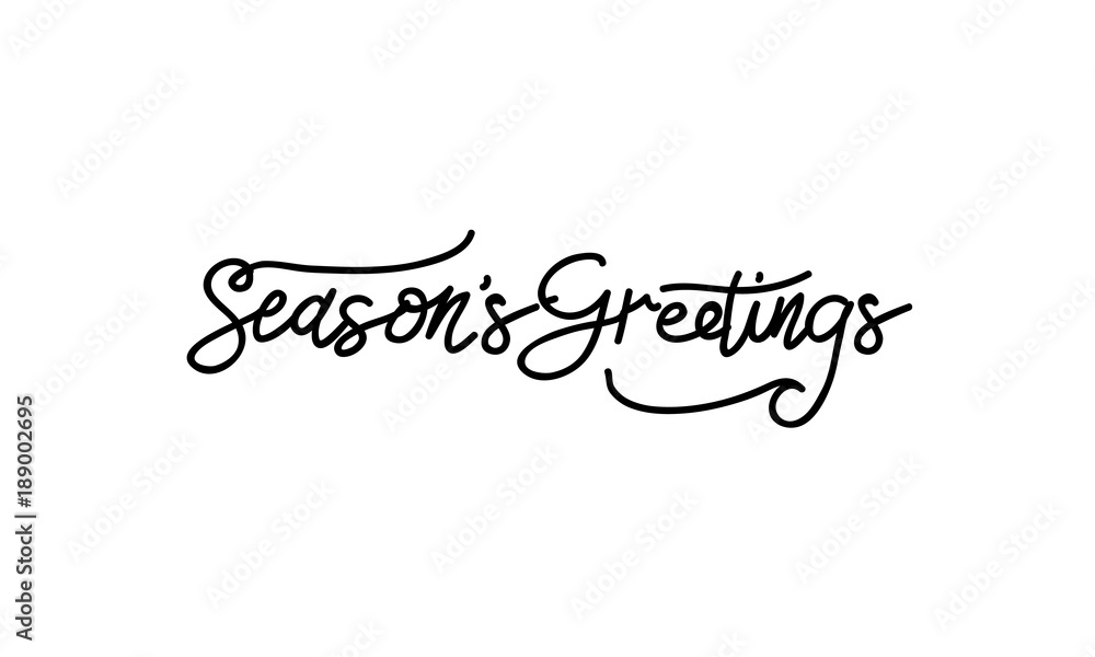 Season's Greetings Template Vector