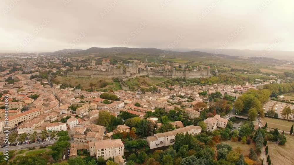 Wide aerial view of Carcassonne Wide aerial view of Carcassonne