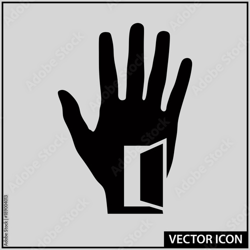 open hand symbol, internet icon