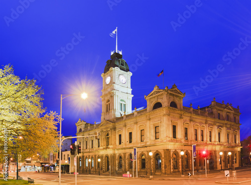 VIC Ballarat Town Hall corner rise photo