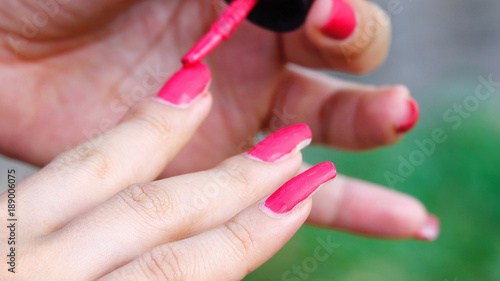 Beautiful fashion nail pink