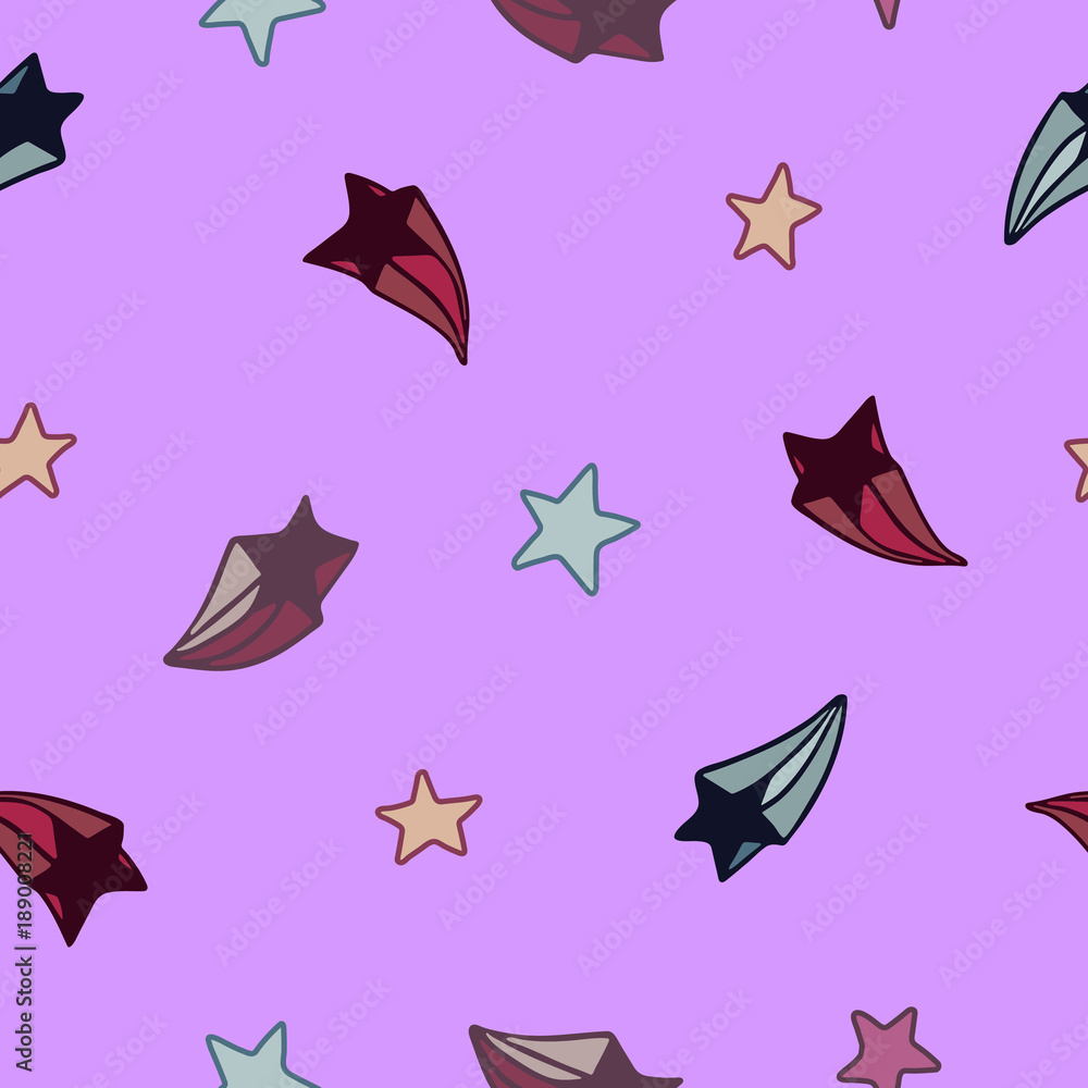 Lovely seamless pattern with hand-drawn stars. Perfectly is suitable for fabrics, notebooks and children's things. Lovely seamless pattern with hand-drawn stars. Perfectly is suitable for fabrics, notebooks and children's things.