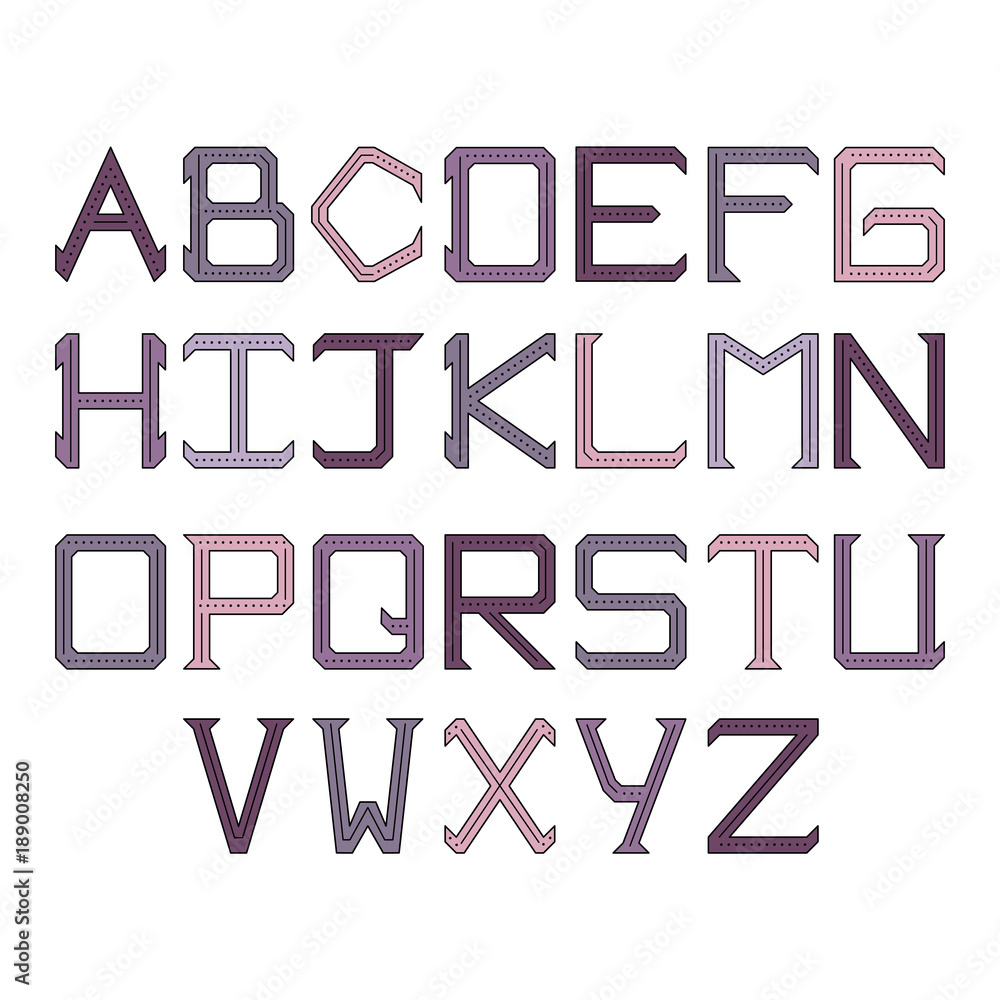 The English alphabet in the Scandinavian style. The English alphabet in the Scandinavian style.