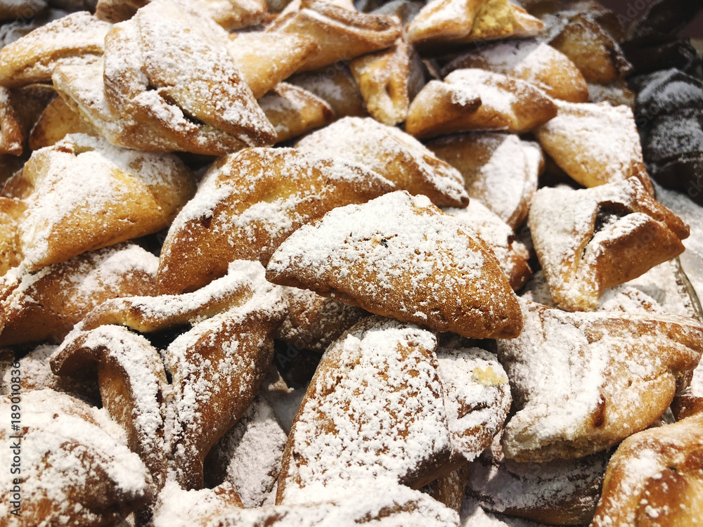 Traditional Jewish holiday food - Purim Hamantaschen Traditional Jewish holiday food - Purim Hamantaschen