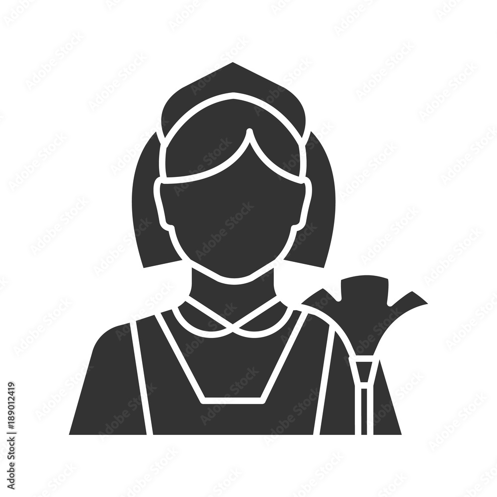 Maid glyph icon