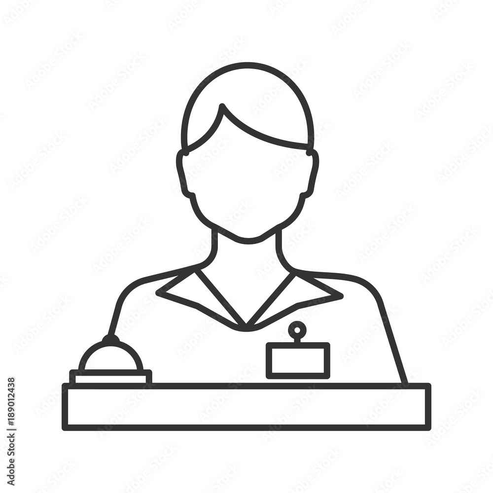 Receptionist linear icon Receptionist linear icon