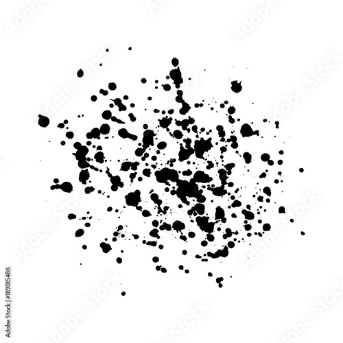 Black splash on white background vector